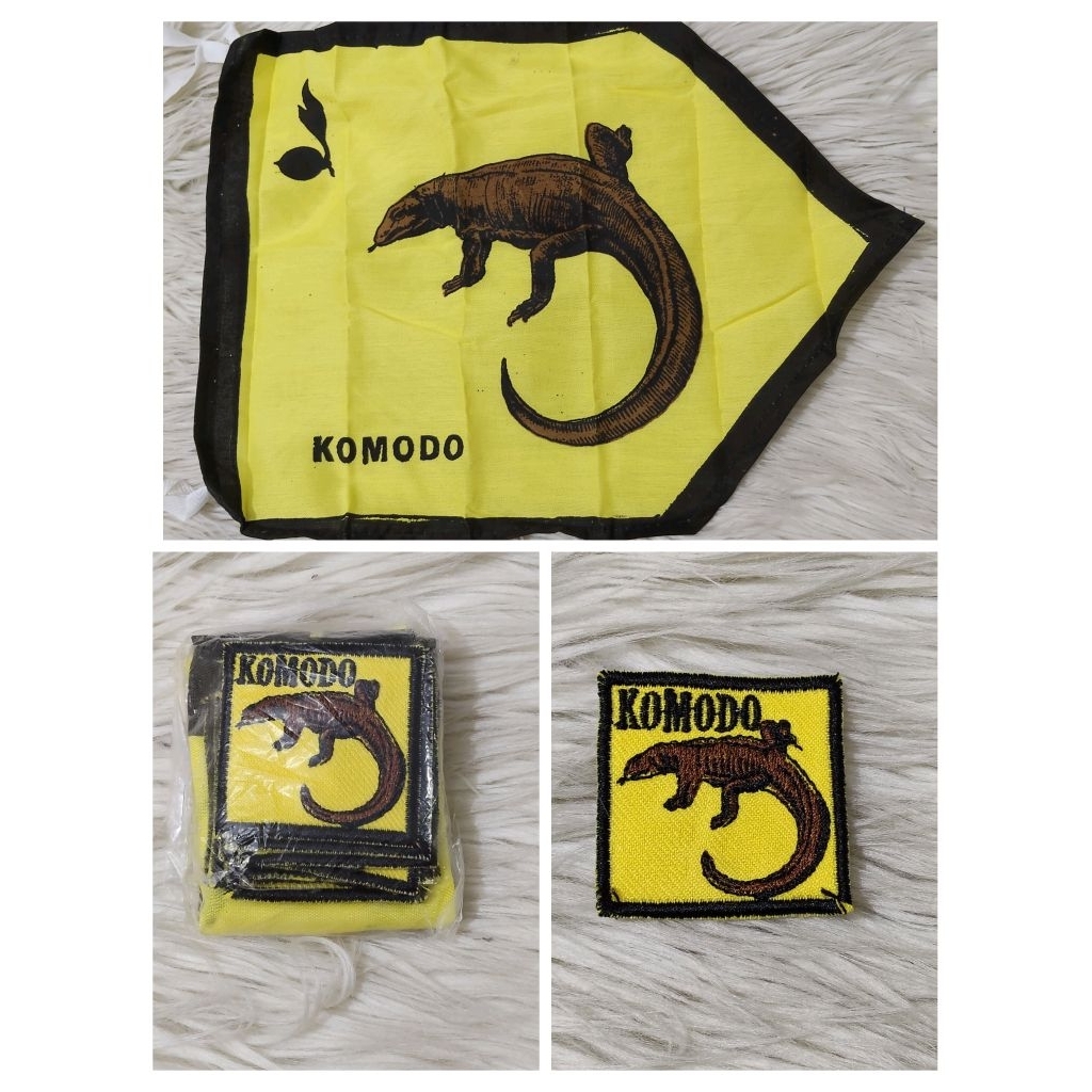BET REGU KOMODO KUNING | Bet Tanda Regu Hewan | Tanda Regu Bordir Gambar Hewan | Badge Pramuka