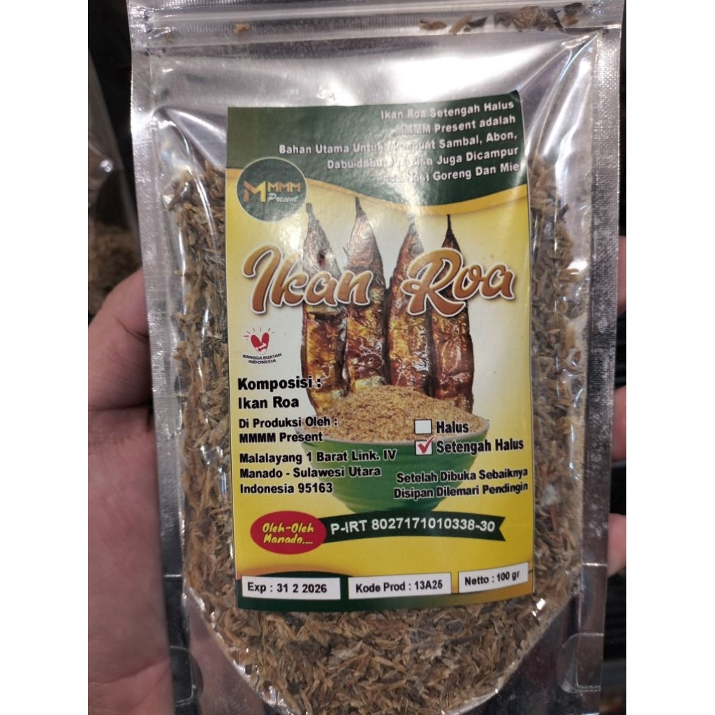 Ikan Roa Setengah Halus / Ikan Asap 100 gr Oleh Oleh Khas Manado