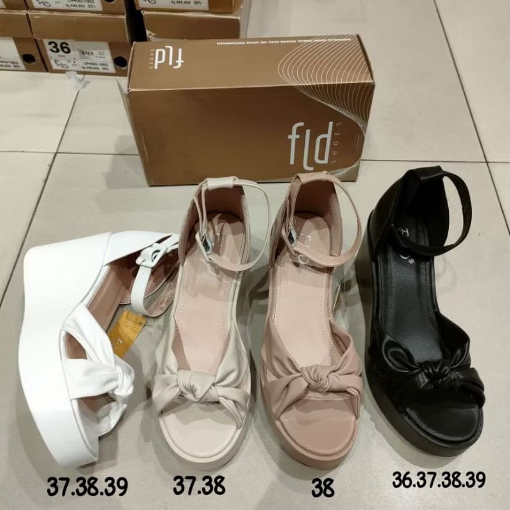 Sandal wanita tinggi wedges 7cm fladeo