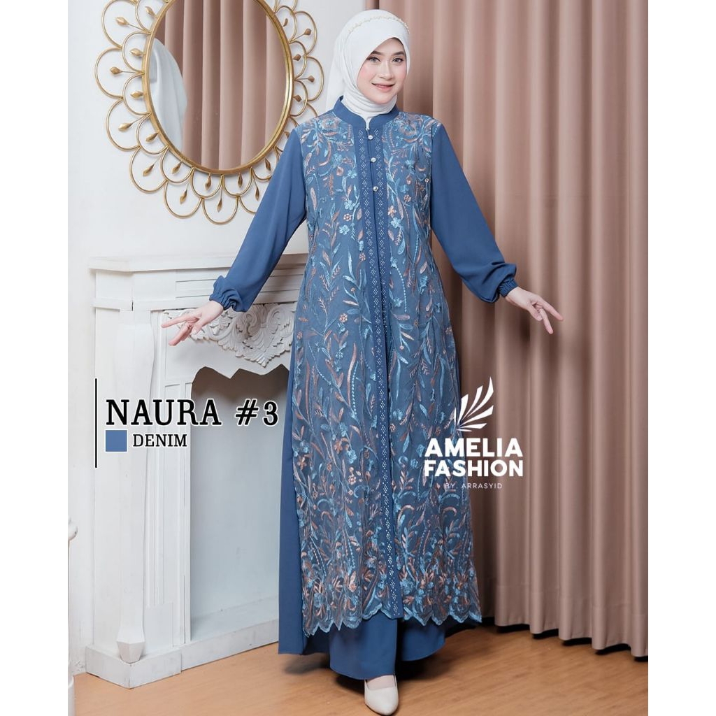 Dress Naura Brokat/Salma dres brokat/inara Dres Brokat ORI amelia