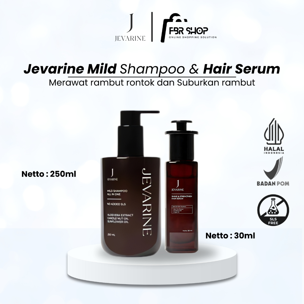 [Bundling New Packaging] Mild Shampoo & Hair Serum - Membantu Mengurangi Kerontokan dan Menyuburkan 