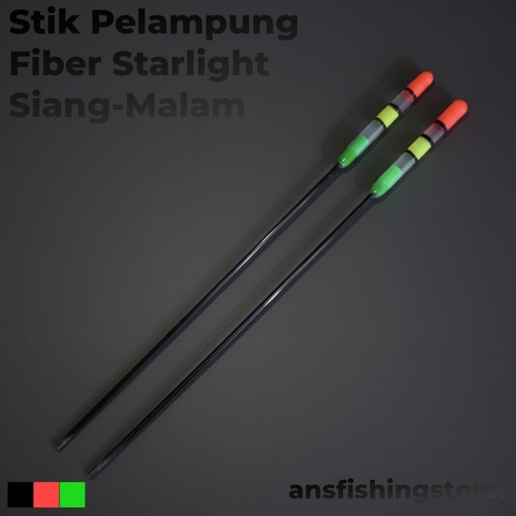 Stik Fiber Sensor Pelampung Kambangan Pancing Starlight Siang Malam Warna Cerah 15 cm & 20 cm