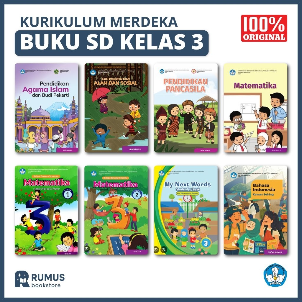 Buku SD Kelas 3 Kemendikbud Kurikulum Merdeka – Paket Lengkap 1 Set