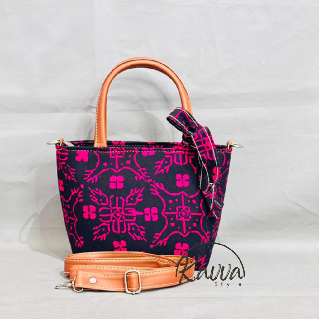 Hand Bag - Tas Batik Premium Kombinasi Kulit Sapi | Tas Selempang & Tangan Handmade