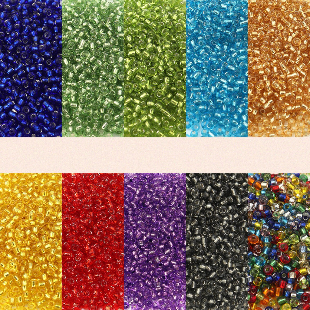 BeadsBaby88 Manik Mote Pasir Silver Line size 2mm 11/o warna cantik dalam silver cocok untuk digunak