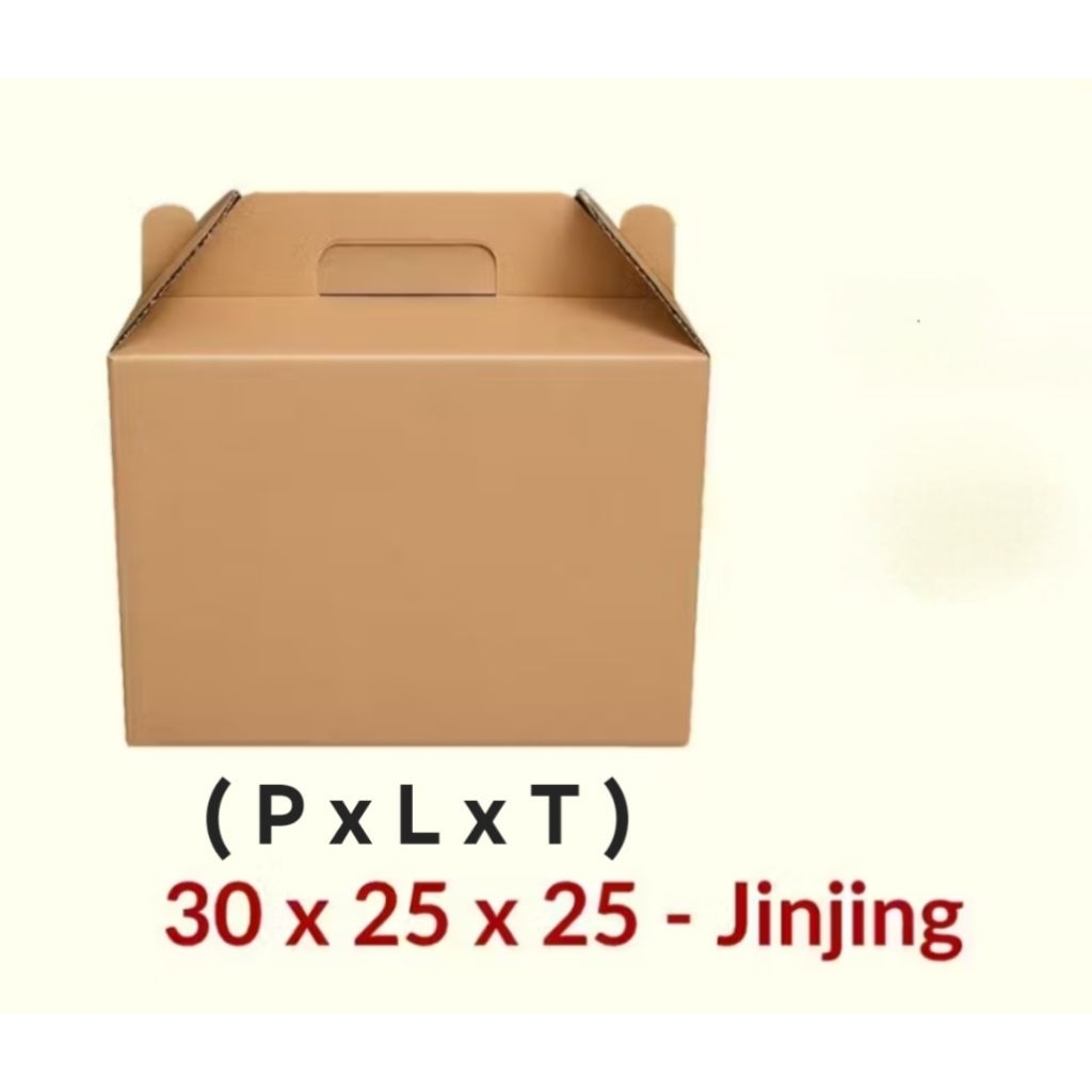 Kardus Jinjing 30x25x25 cm | Kardus Tenteng Dus Parcel Kardus Parcel Dus Tenteng
