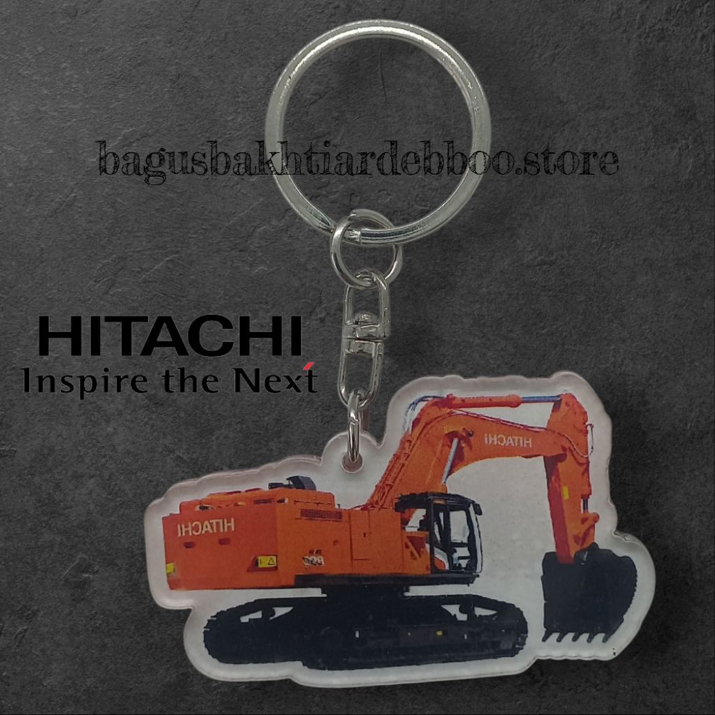 Gantungan Kunci Hitachi Akrilik Excavator Zaxis 890 Hitachi