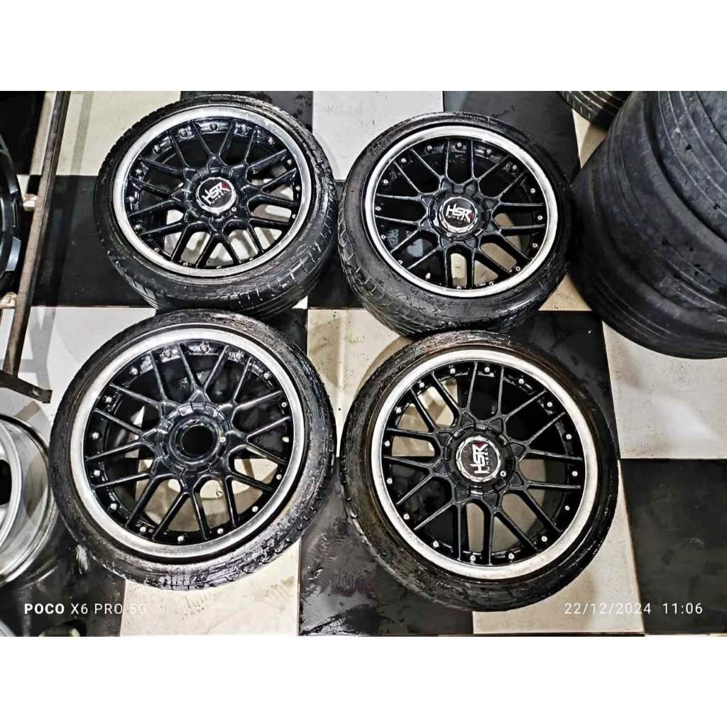 VELG MOBIL RACING HSR FORMULA RING 17 LEBAR 7,5/8,5 PCD 4X100, 4X114 ET25/30 BAN 205 45 R17 PELEK AM