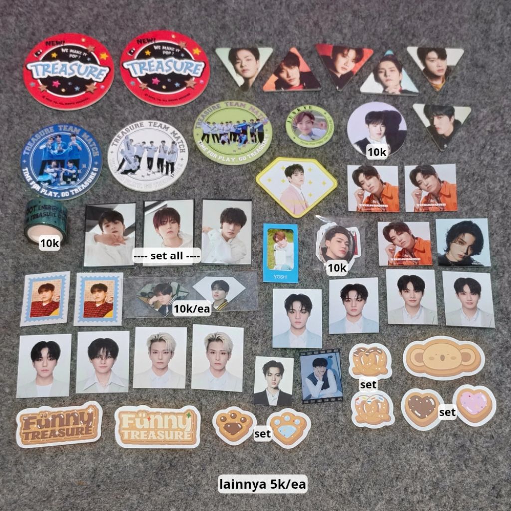 [WAJIB CO BUNGKUS] SALE TREASURE sticker cc coaster id photo masking tape deco kit album tmatch nigh