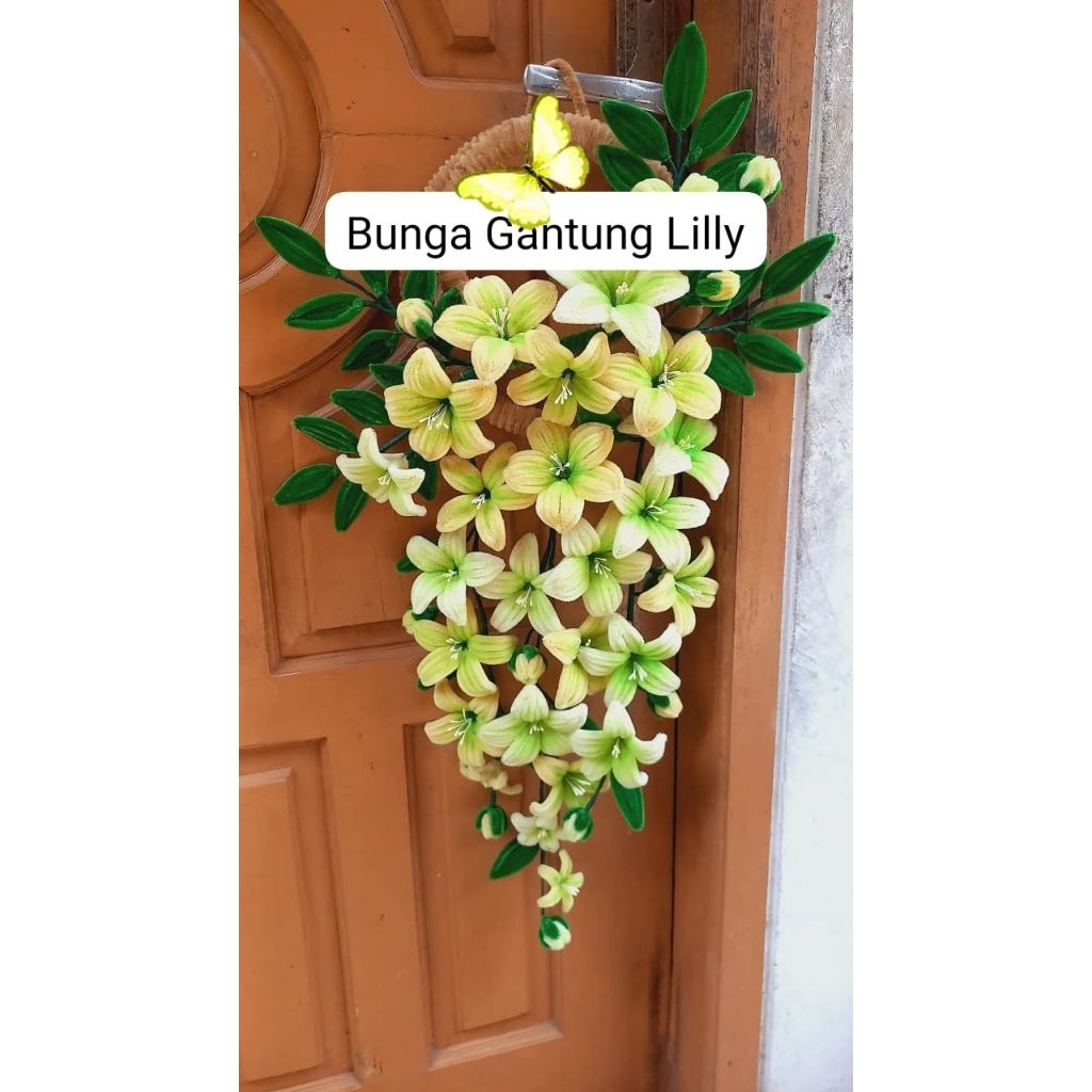 Bunga Gantung Lilly- Bunga Akar Gantung Lilly - Bunga Hias Dinding Lilly - Bunga Goyang Lilly - Bung