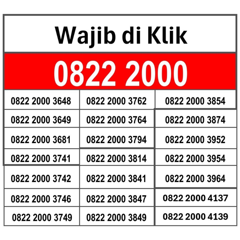 Kartu Perdana Nomor cantik Telkomsel Jaringan Nasional