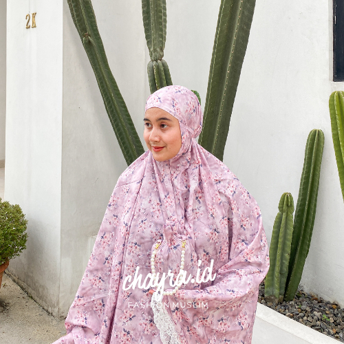 CHAYRA - Mukena Rayon Motif Bunga Traveling