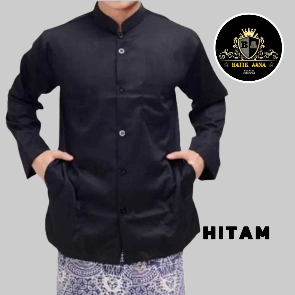 Baju Koko Haibah Lebaran Muslim Lengan Panjang ukuran Dewasa Atasan Bahan Toyobo Baju Koko Pria atau