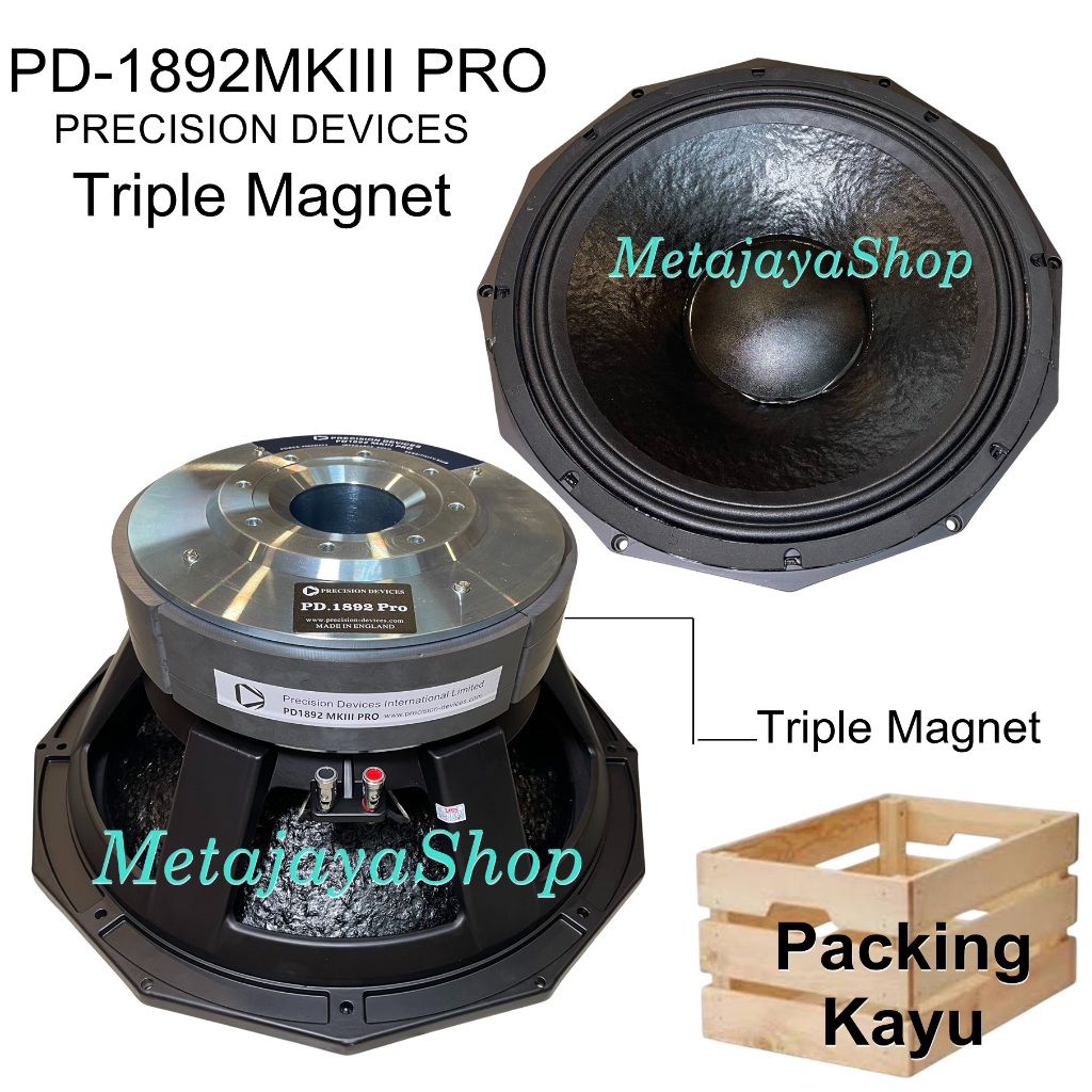 Speaker Komponen Precision Device PD-1892MKIII Pro 18" Triple Magnet Coating Luar Dalam Voice Coil 5