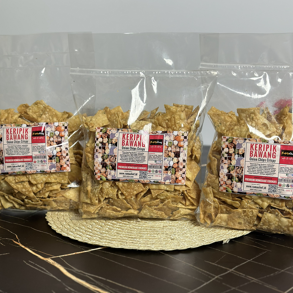 Keripik Bawang Pangsit Cemilan Snack Renyah Gurih Krispi Spesial Homemade by RaMaChef