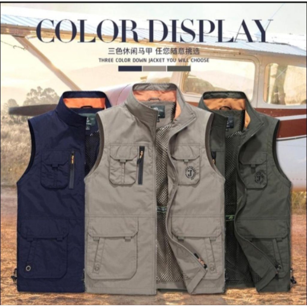 jaket rompi pria original/ jaket rompi pria keren/ jaket rompi pria terbaru/ jaket rompi new tren