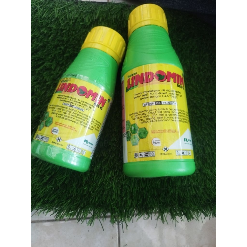 Herbisida LINDOMIN 865 SL isi 200 mL & 400 ML herbisida selektif Gulma Daun lebar , padi