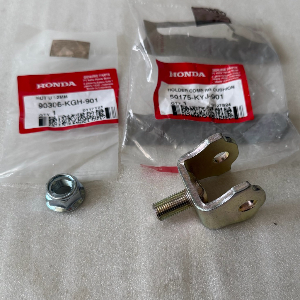 Dudukan Shock Belakang Atas + Mur Lock 12mm CB/CBR 150/250 Ori AHM 50175KYJ901