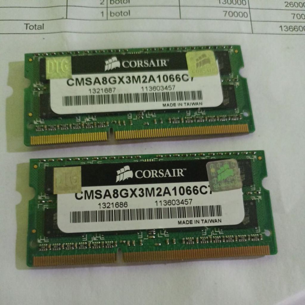 sodimm 8gb ddr3 macbook (2x4gb) corsair