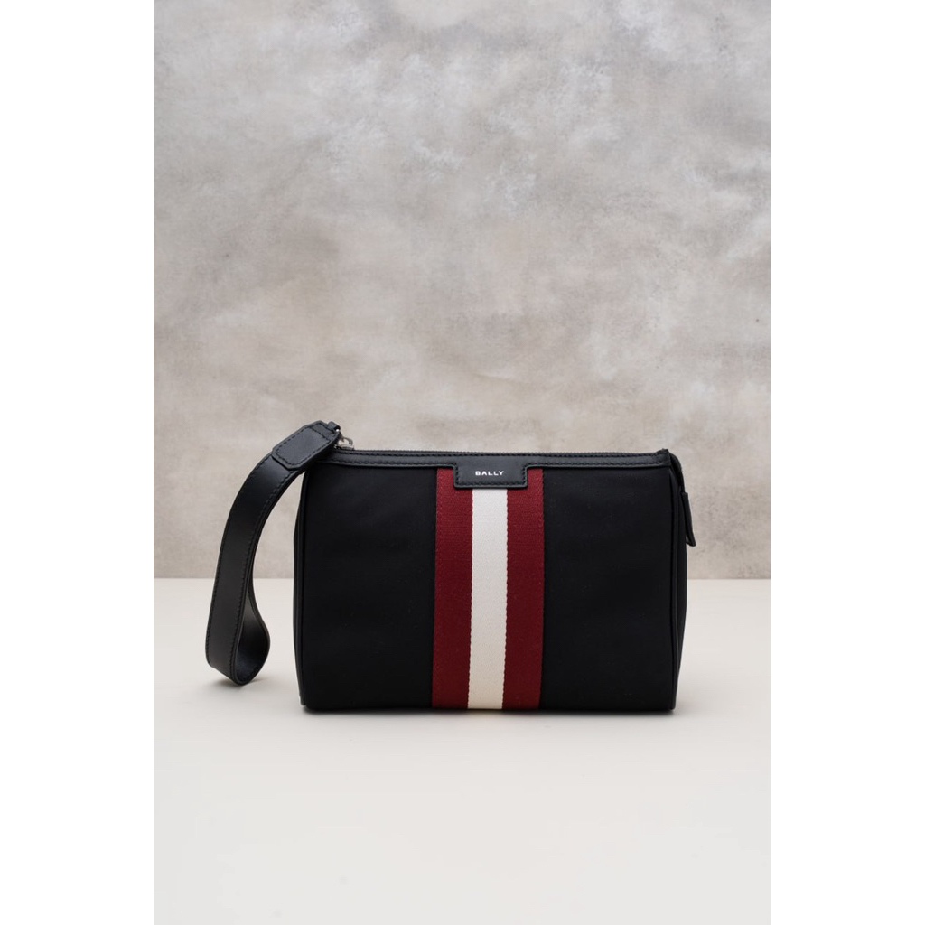 BALLY CODE POCHETTE NYLON BLACK