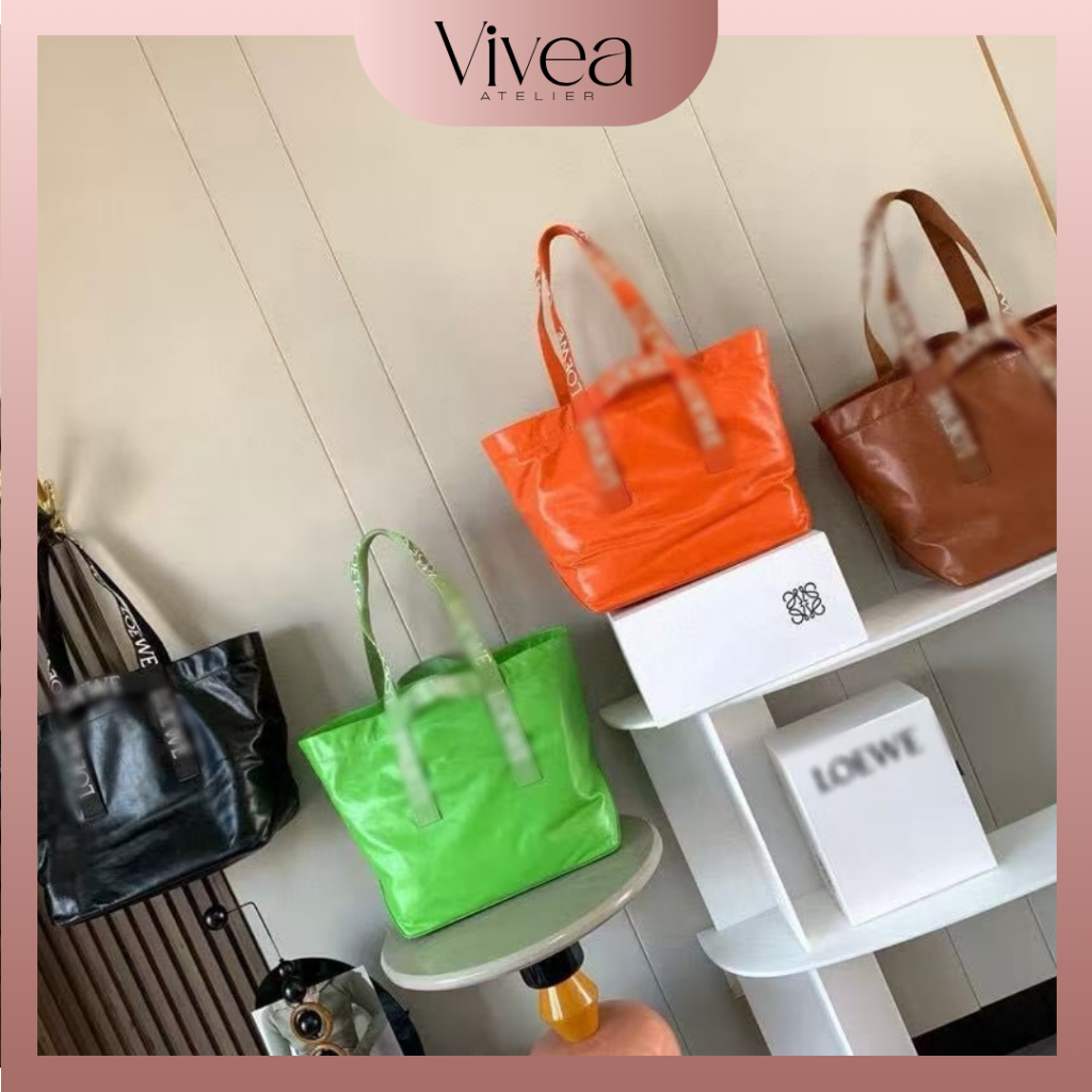 Preorder – Tas Belanja Lipat Model Fold Shopper Tote Bag Lipat Unisex Tas Lipat Shopper Kulit Fashio