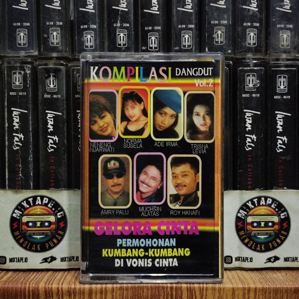 Kaset - Kompilasi Dangdut - Vol 2 - Neneng Anjar Wati - Norma Susela - Ade Irma  - Radio Tape - Kase