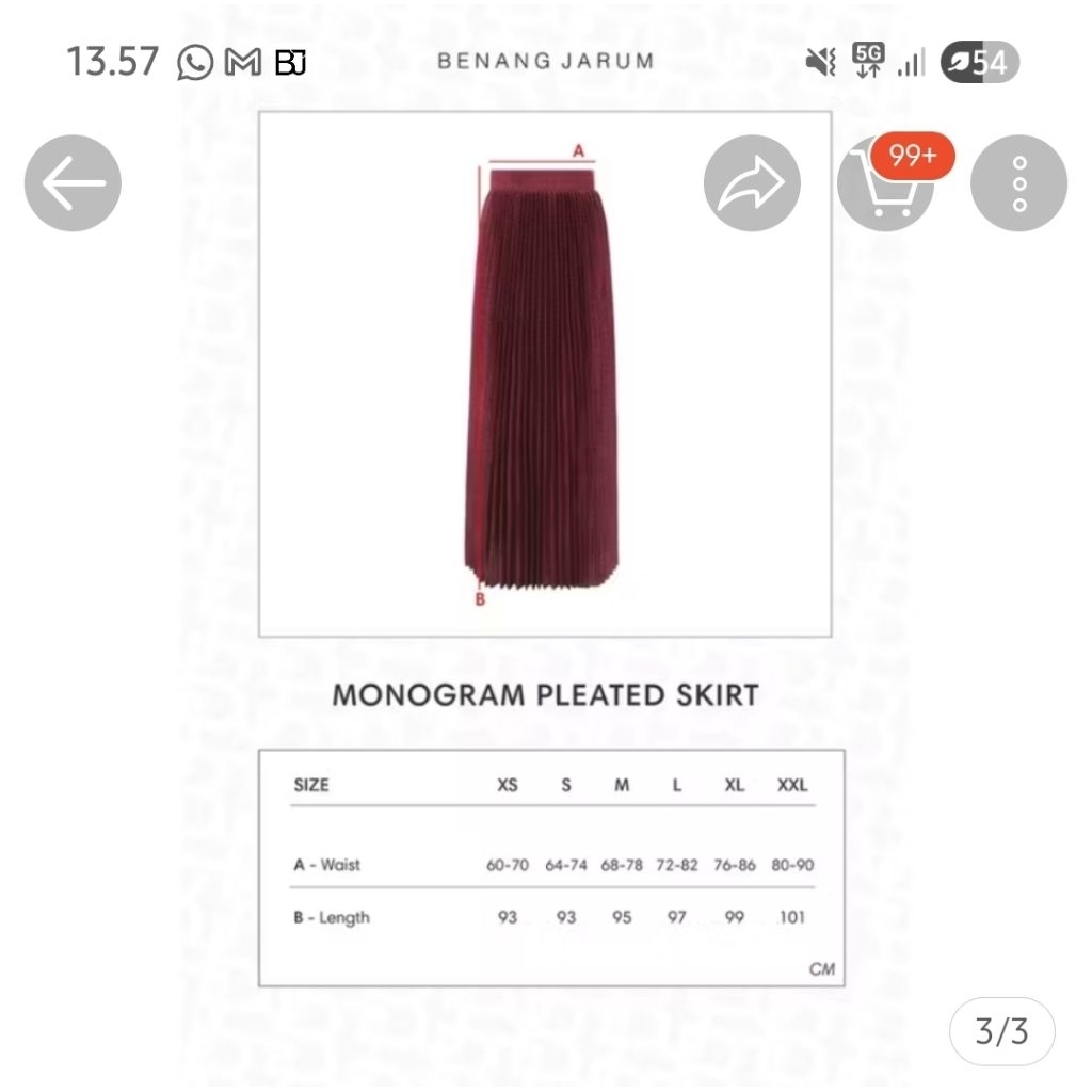 BJ Rok Nauticagram Biru uk XL new