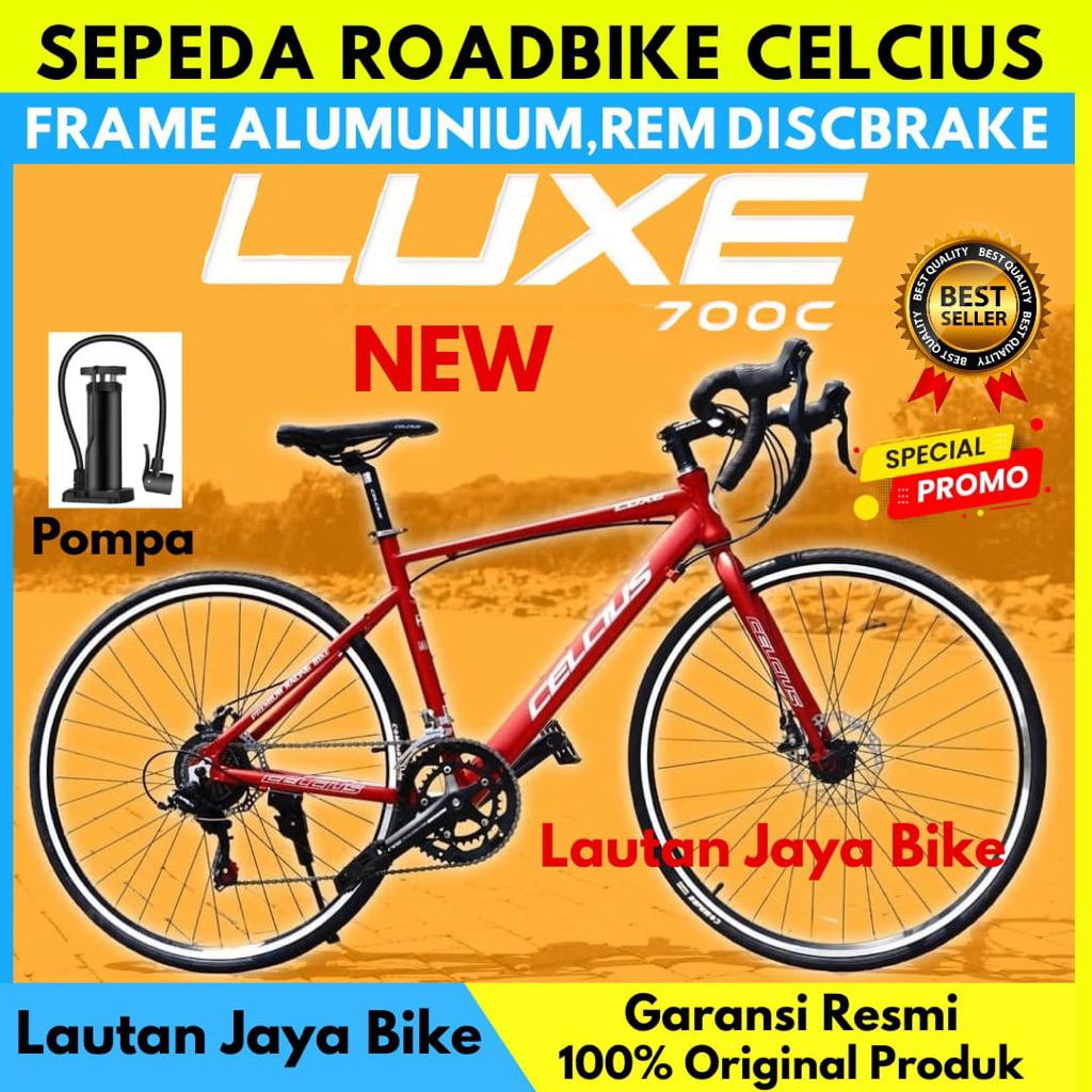 Sepeda Roadbike Balap 700c CELCIUS LUXE FRAME ALLOY New