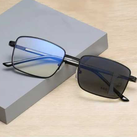 Kacamata Photocromic Minus Asli Anti Radiasi UV400 Frame Metal Titanium Tangkai Per Pegas Elastis Ka