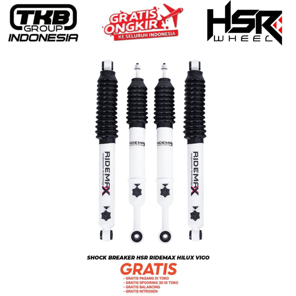PROMO SHOCK RIDEMAX HSR HILUX VIGO MERK HSR WHEELS