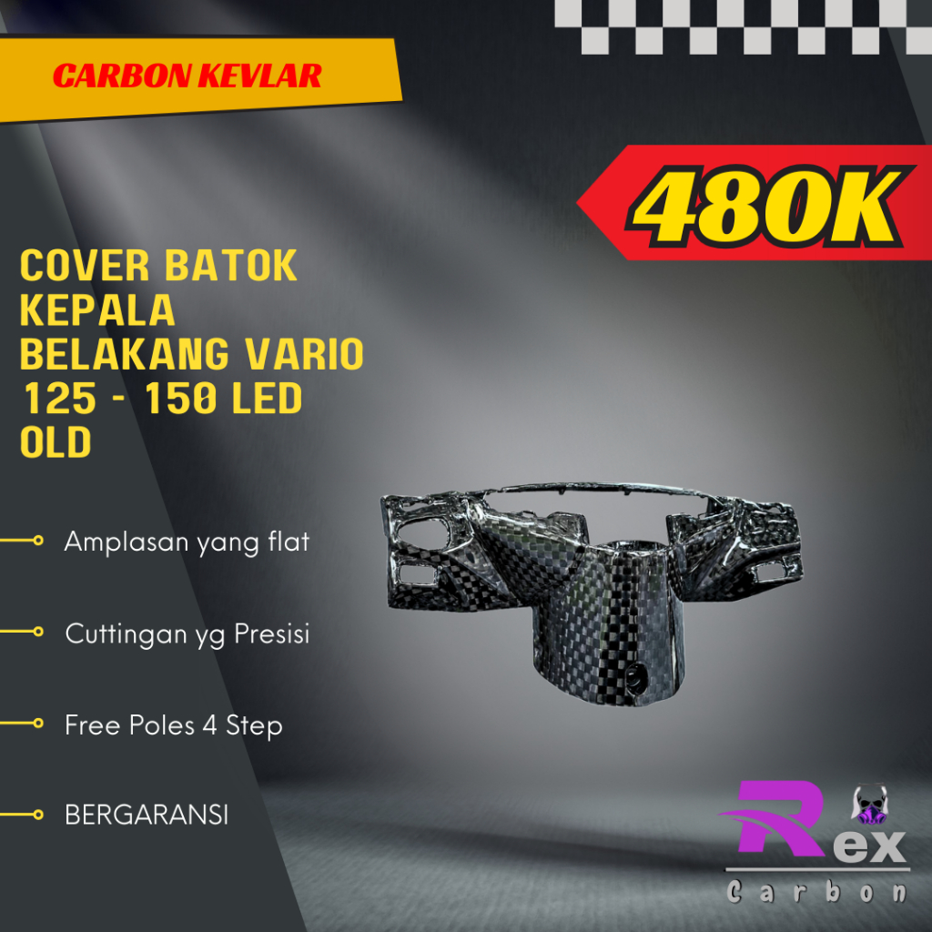 Batok Belakang Speedometer Vario 125 150 Led Old Carbon Kevlar Karbon Fiber
