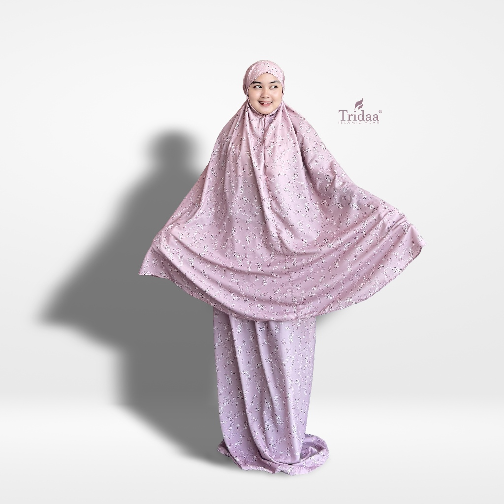 Tridaa - Mukena Travelling 2in1 Gracella Travelling Friendly Motif Bunga Tas Pouch Kecil