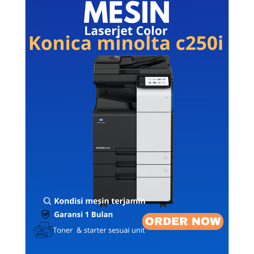 Konica Minolta bizhub C250i Mesin Fotocopy warna A3 A4- cocok untuk Kantor & Usaha