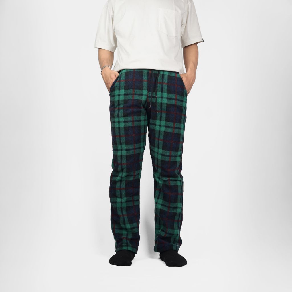 Celana Panjang Tartan Pria Wanita Unisex Kotak kotak style korea
