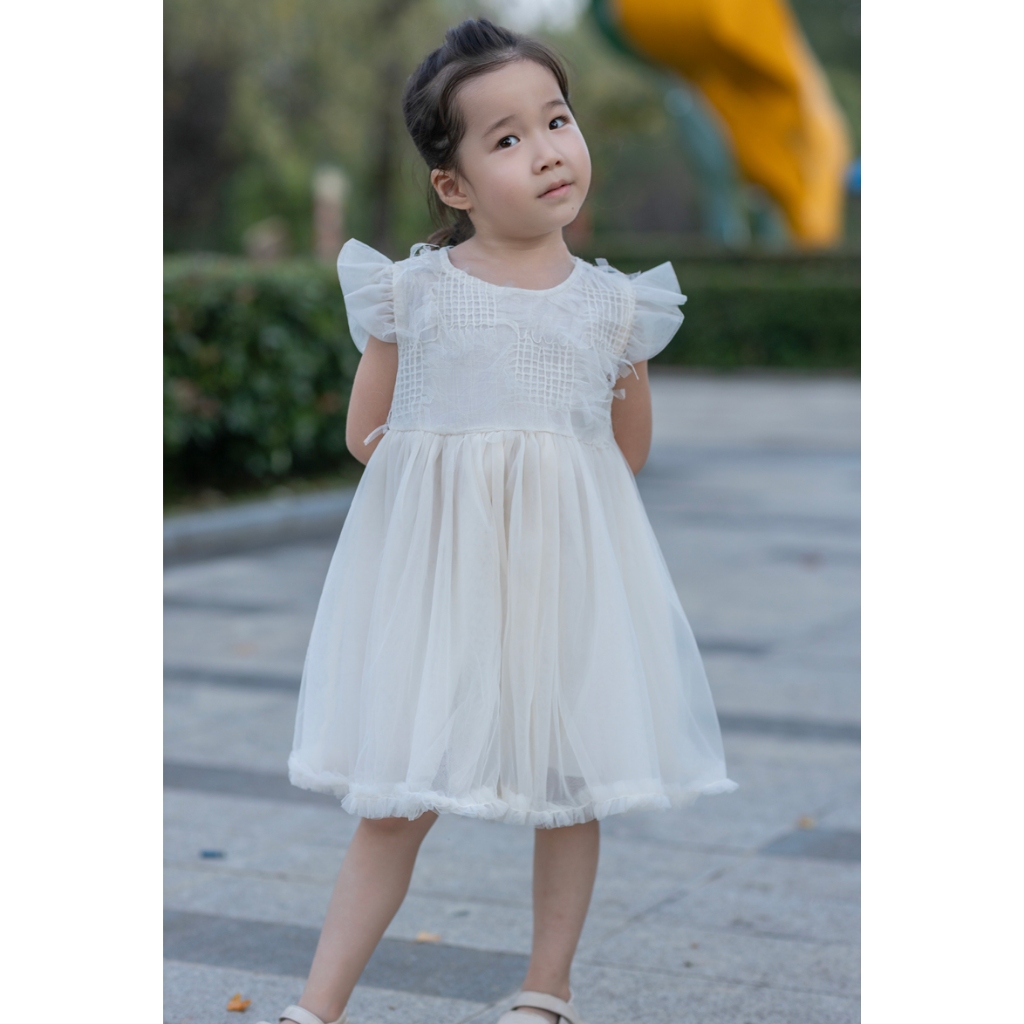SweetWearKid CH1112DRESS ANAK PEREMPUAN PESTA WARNA PUTIH FOR 0-4 TAHUN