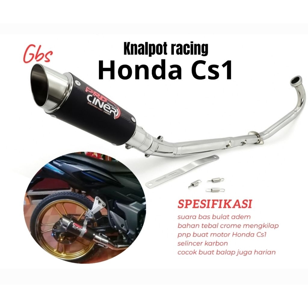 Knalpot Racing Copy Proliner Karbon CS1 croom full set knalpot