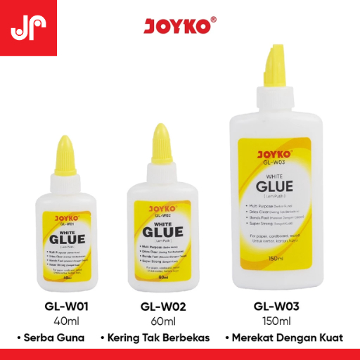 JOYKO WHITE GLUE LIQUID GL-W01 ~ W03 / LEM GLU PUTIH CAIR KERTAS JOYKO