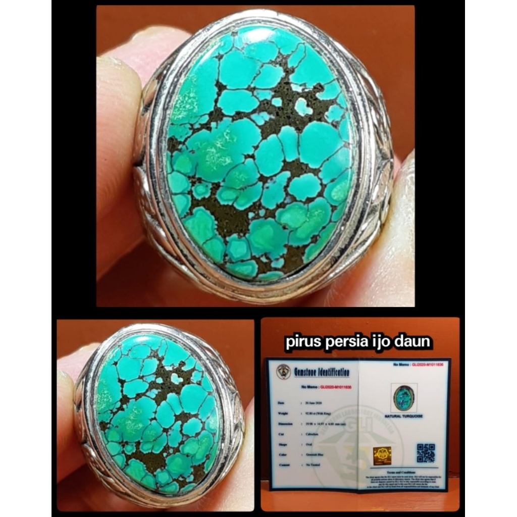 batu pirus persian biru telor asin asli ceplok kuro