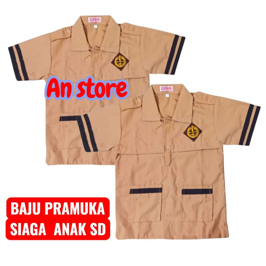 Baju pramuka siaga sd,aBaju pramuka lengan pendek sd,Seragam sekolah sd