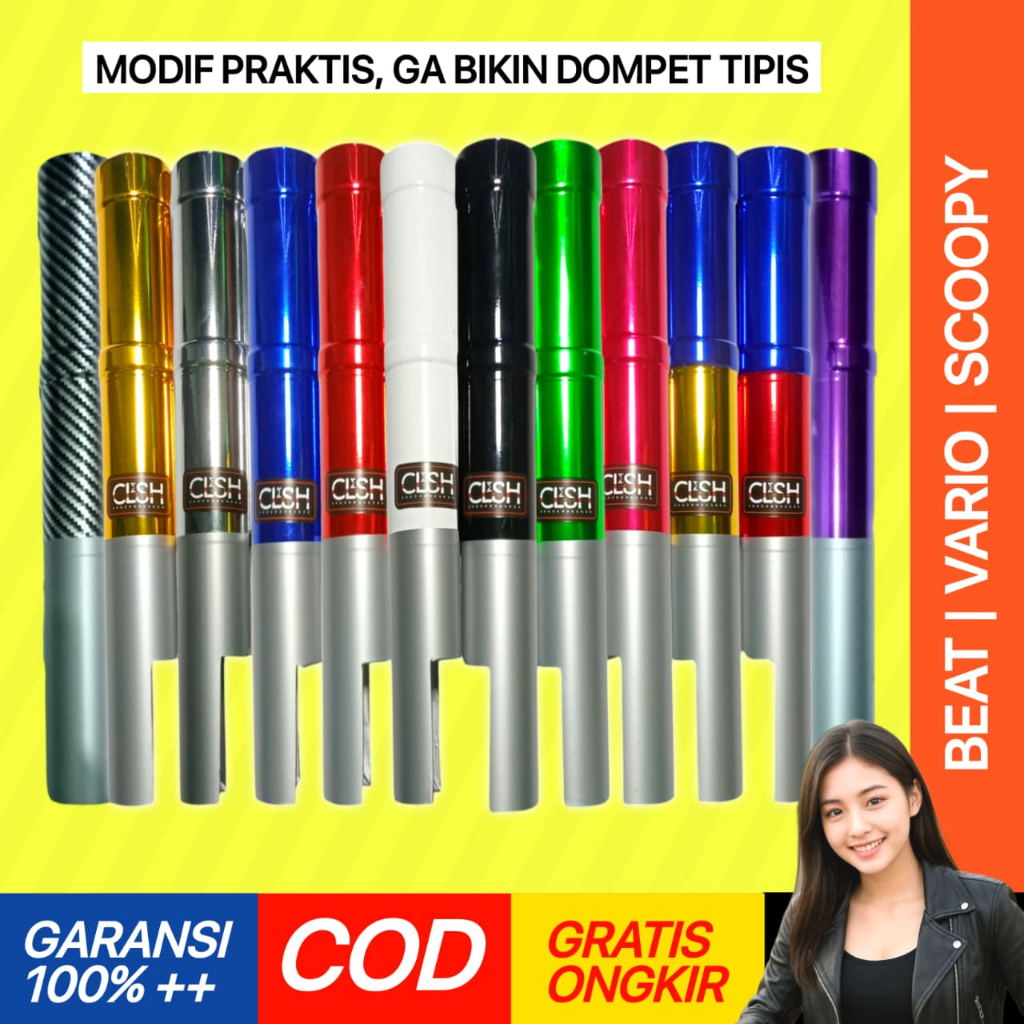 Shopizen Cover Shock Sok Skok Depan Beat Vario Scoopy Street Deluxe Karbu Fi 150 155 160 Old New