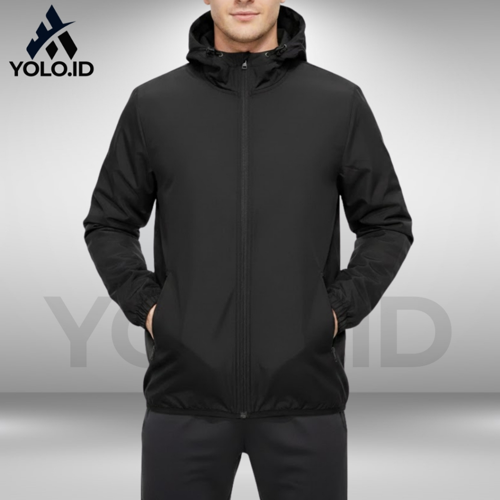Jaket Olahraga Hoodie UV Protection Despo , Jaket Olahraga Running gym Sepeda  Men