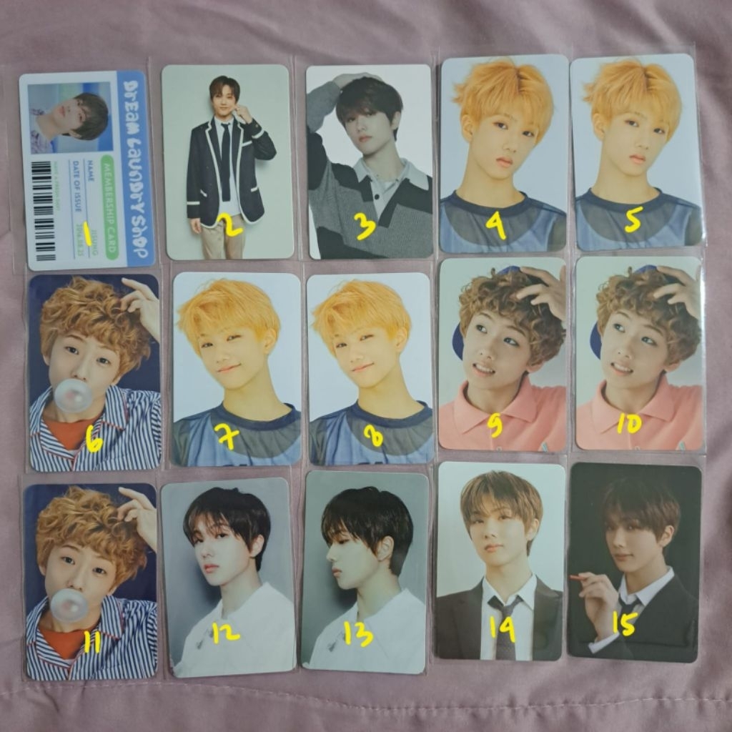 [READY STOCK] PC NCT JISUNG PHOTOCARD DREAM ID CARD IDC LAUNDRY EVERLAND HEADBAND BALLOON BALOON HOM