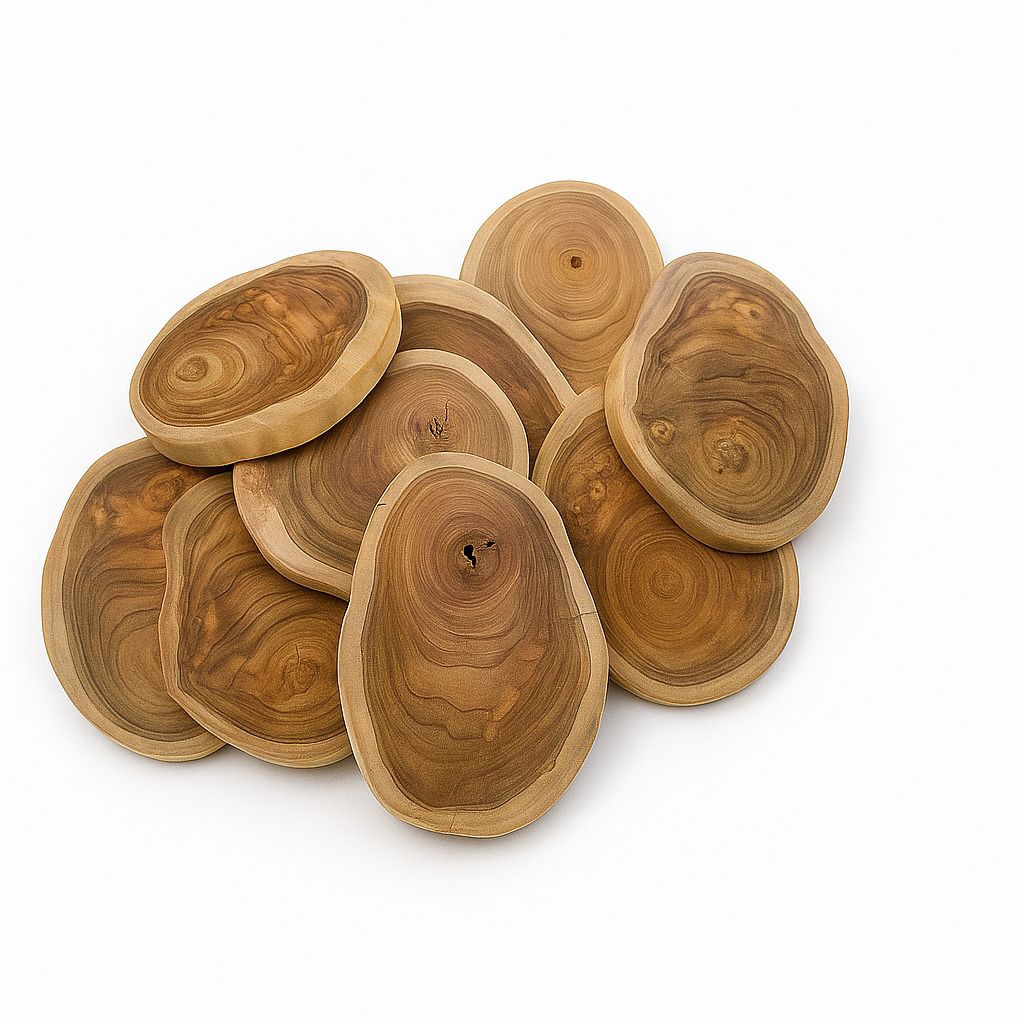 Natural Wood Slice (kayu jati asli 100%)