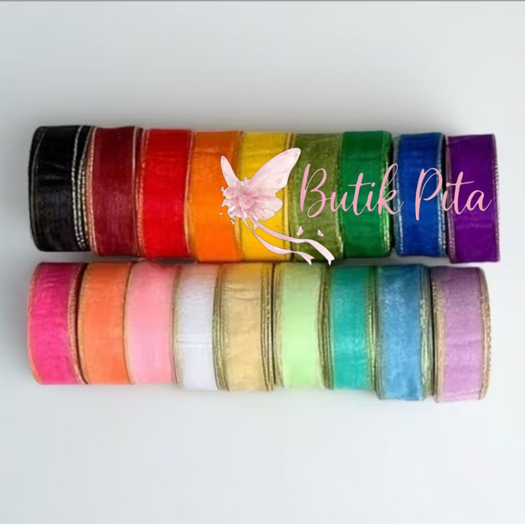 Pita Organza 1 Inch / 2,5 Cm Per Rol 20 Yard