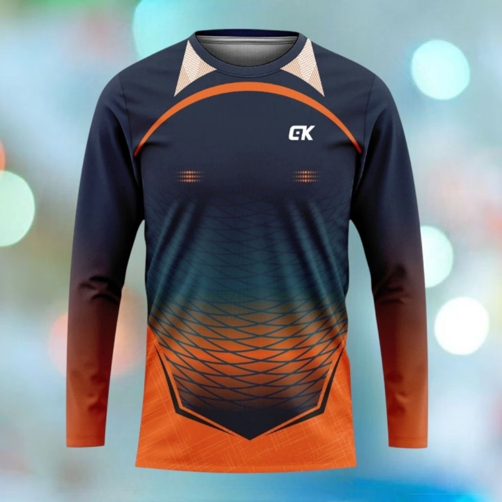 KAOS ATASAN TRAINING LENGAN PANJANG PRIA DAN WANITA FULL PRINTING BAJU OLAHRAGA TANGAN PANJANG KEKIN