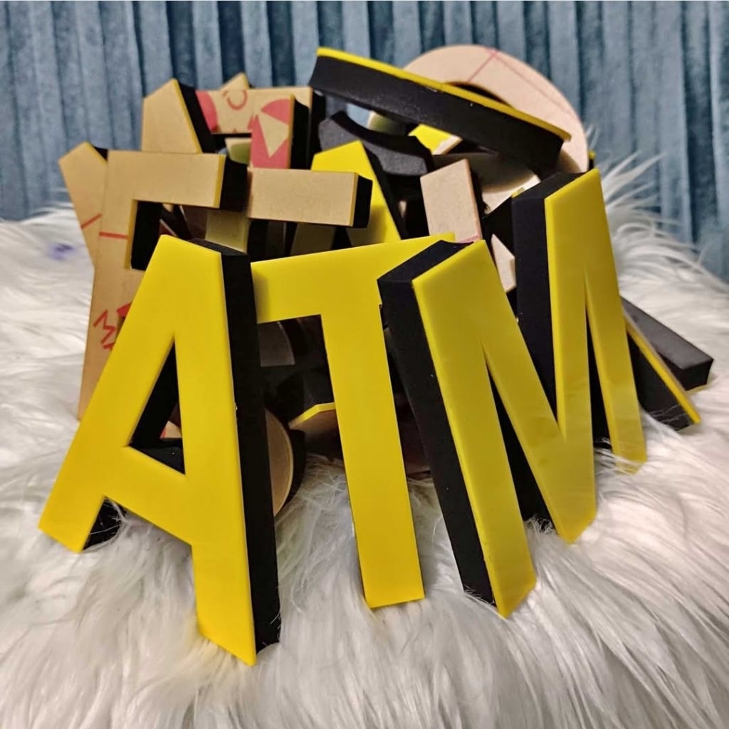 Huruf Timbul Akrilik Lapis Spon/Huruf Timbul Acrylic Spon