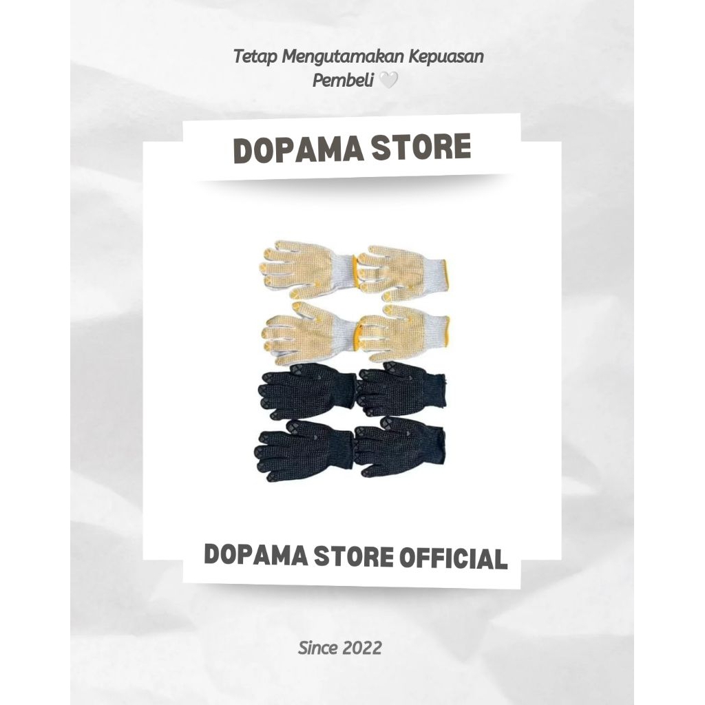 Sarung Tangan Anti Slip |Sarung Tangan Kerja |Sarung Tangan Kain |Grosir dan Eceran (g)
