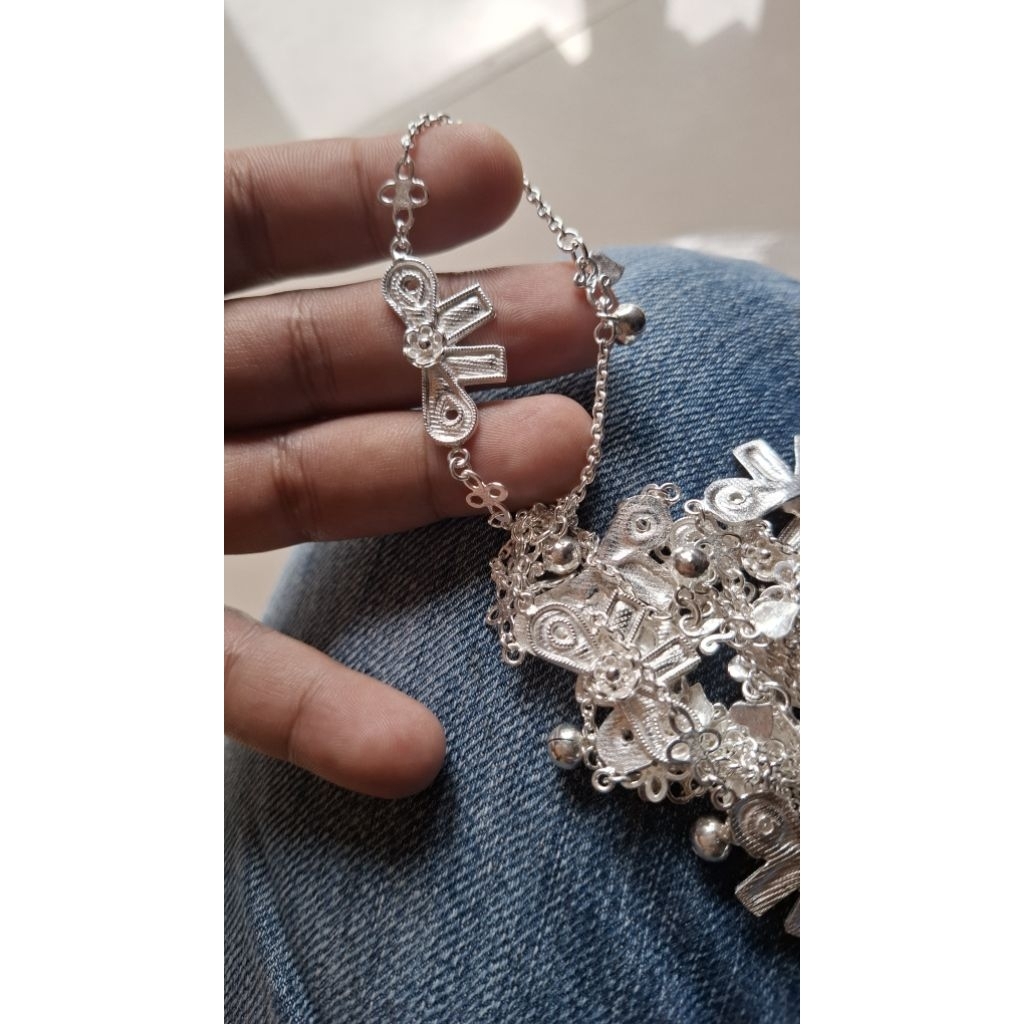 gelang medan pita perak