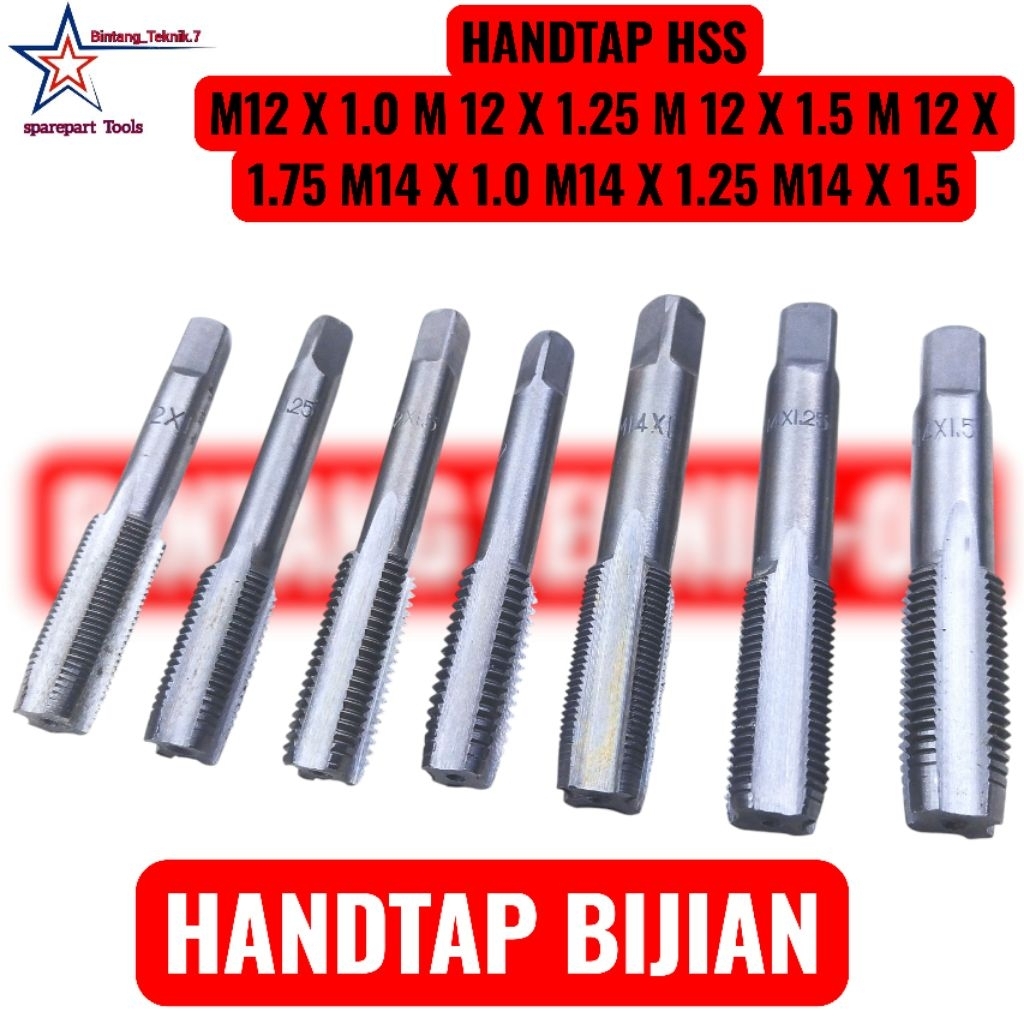 handtap hss m12 - m14 tap hss m12 - m14 bukan yamawa osg yG wG