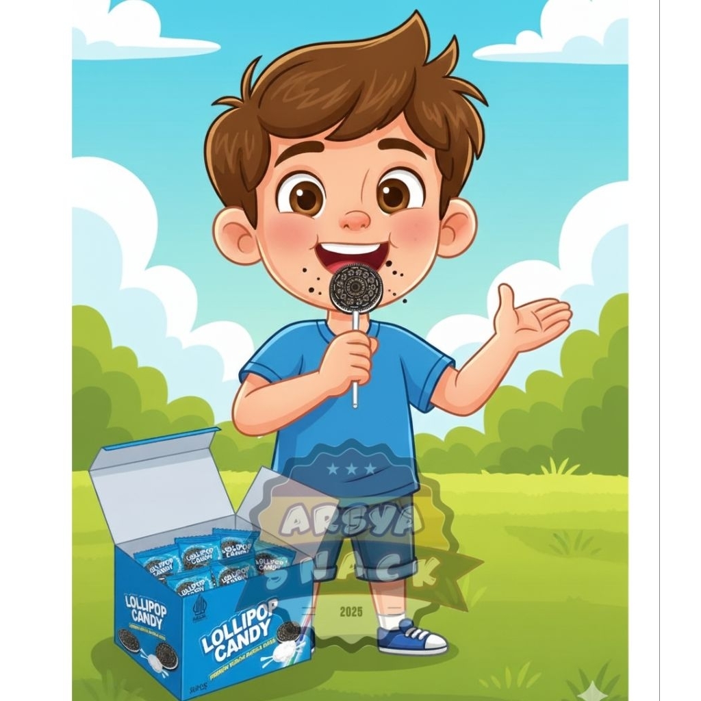 PERMEN LOLIPOP VIRAL [[OREO LAMPU]] ISI 30PCS